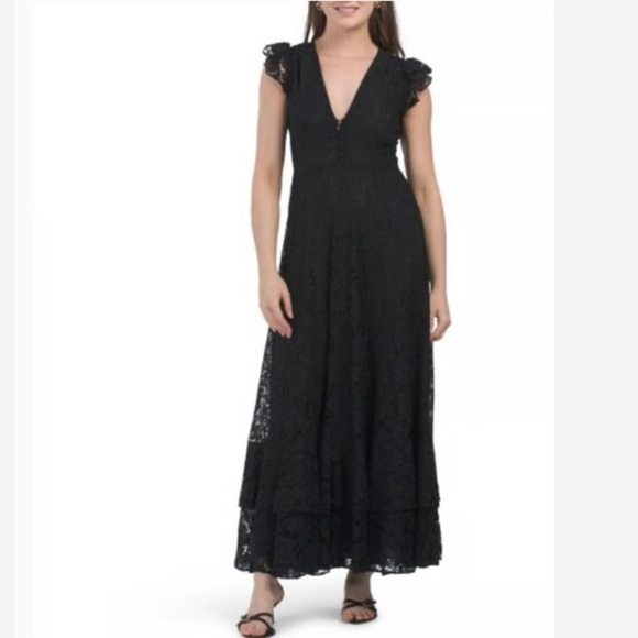 DALIA MACPHEE Long Bell Sleeve Color Block Maxi Sweater Dress main image 1